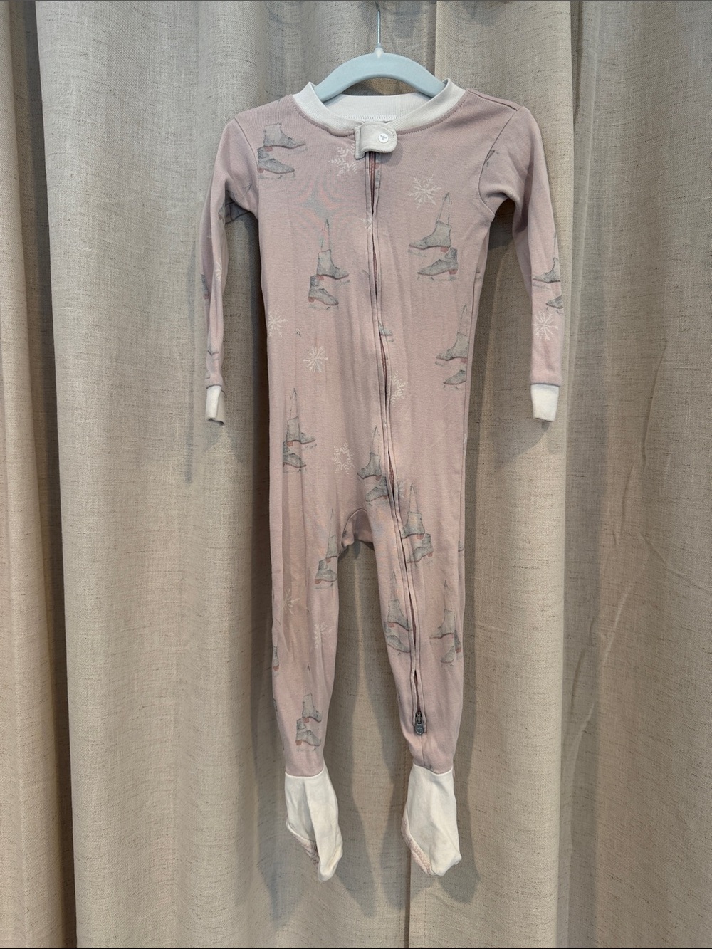 Burt's Bees Baby Pink Skate Footed One-Piece Pajama Organic Cotton